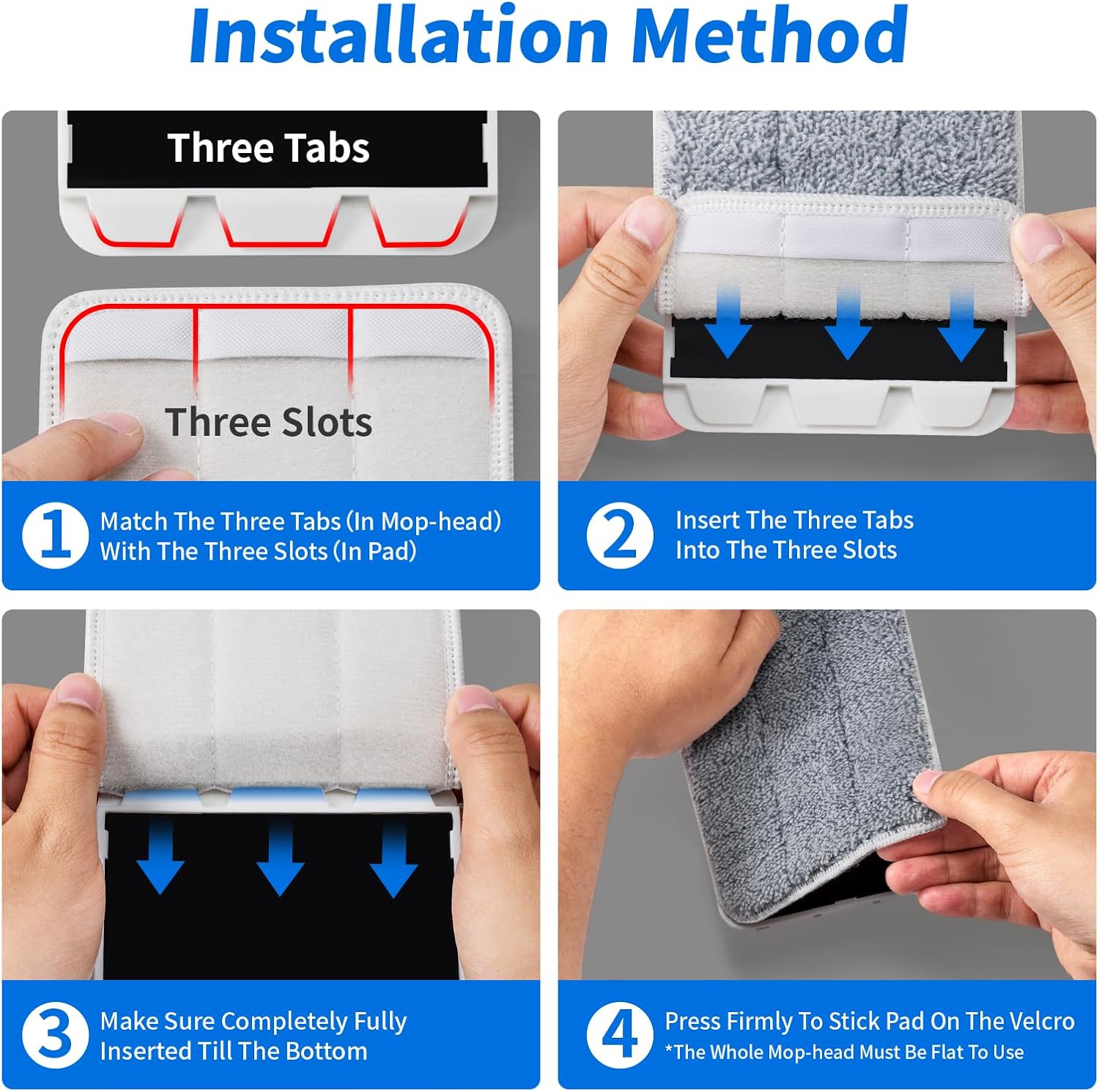 Oshang Flat Mop OG7 Replacement Pad 145 X 45 Microfiber Mop Head Refill
