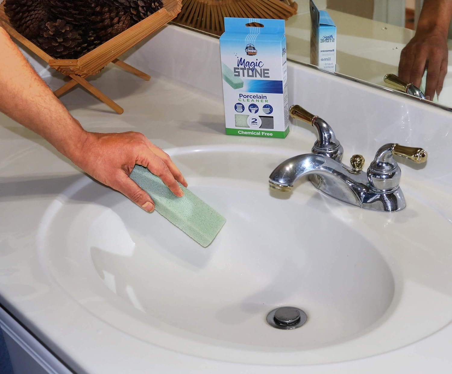 COMPAC HOME Magic-Stone Porcelain Cleaner with Handle 1