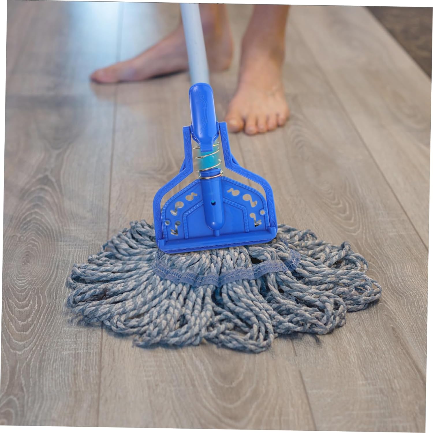 Stainless Steel Mop Clamp Adapter for Secure Floor Cleaning 1