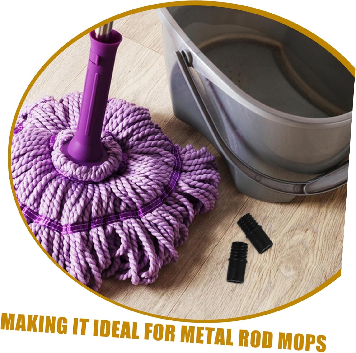 2pcs Threaded Handle Tip Adapter for Mops and Brooms 1