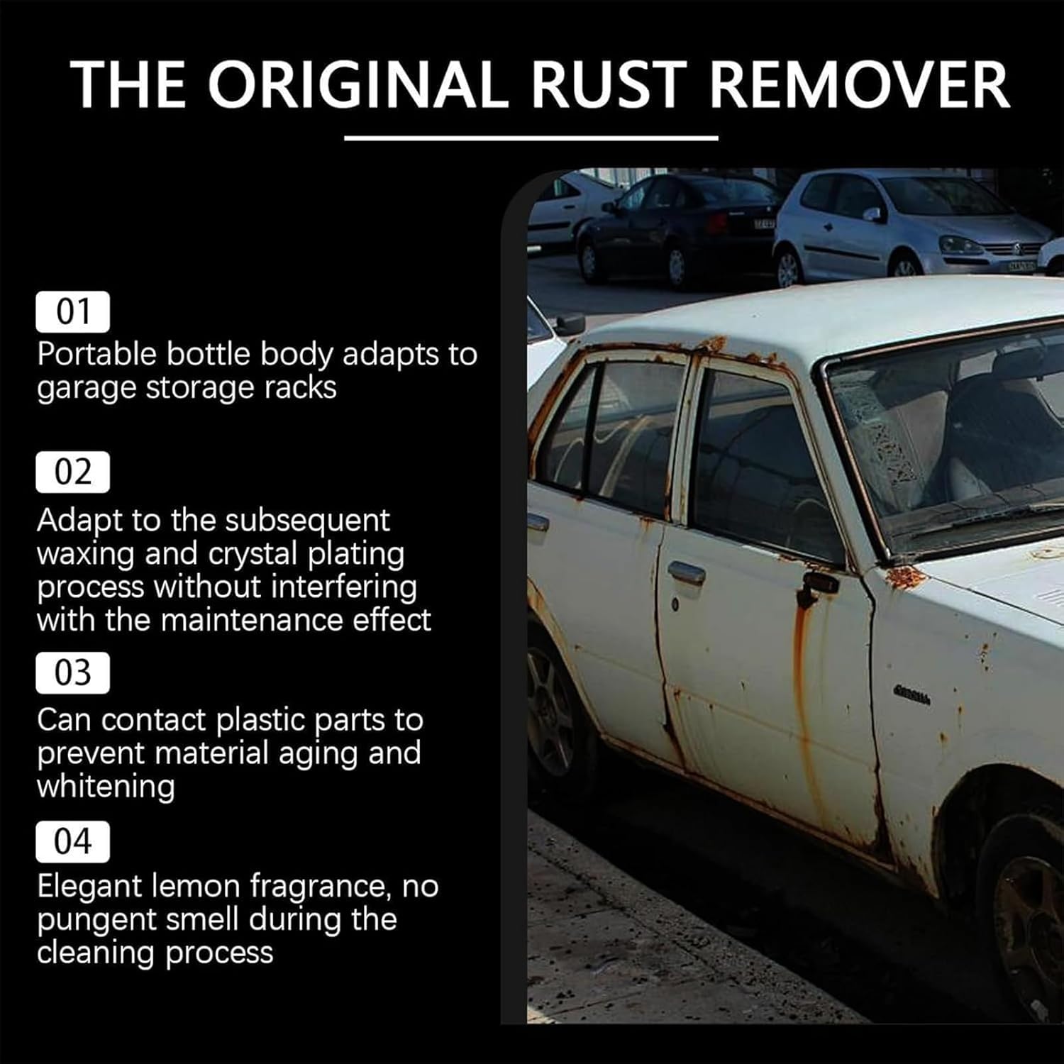 Car Rust Remover Spray 30ml for Metal and Concrete Cleaning