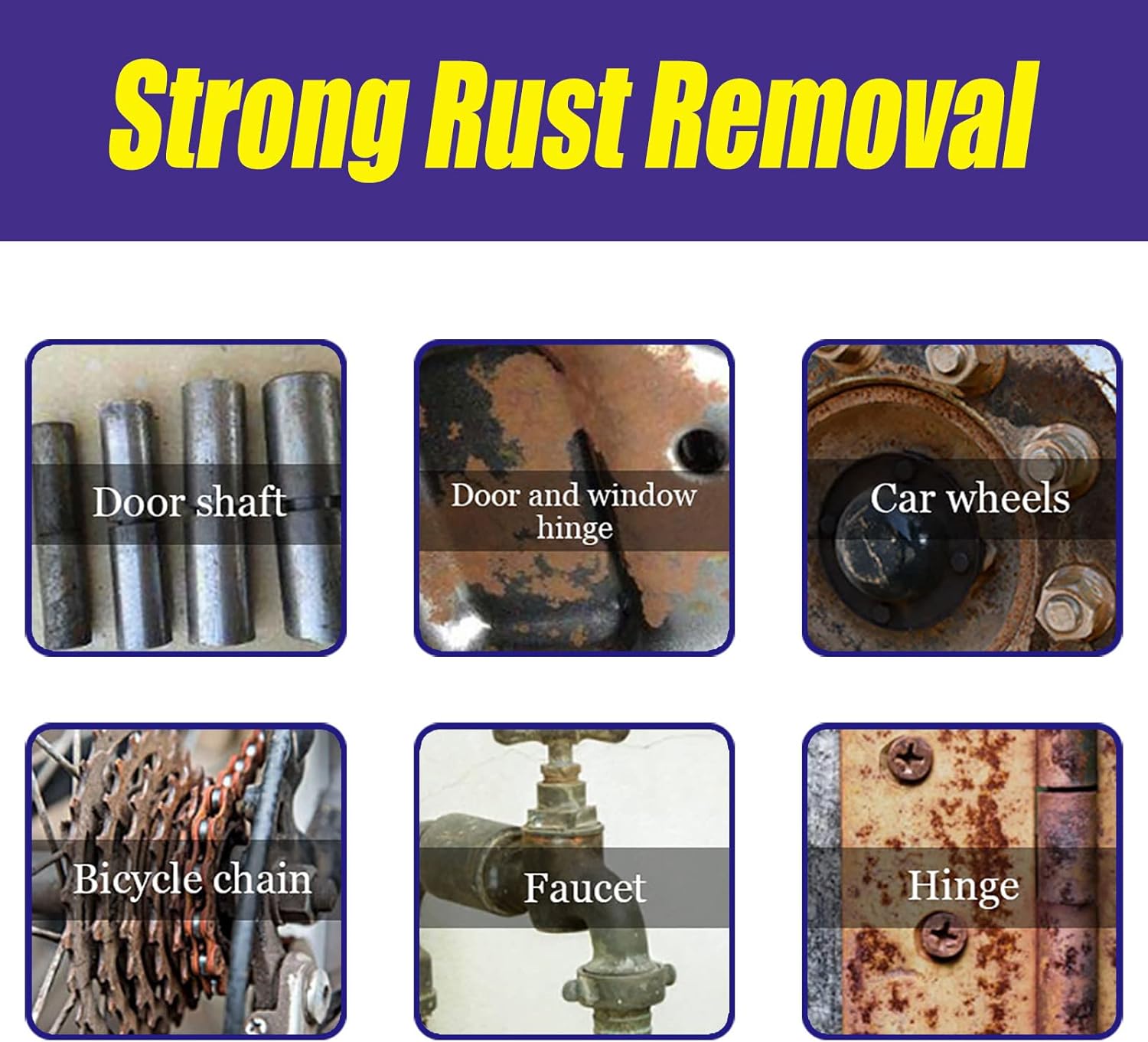 Homomdy Rust Remover Spray 3pcs - Multipurpose Metal Cleaner