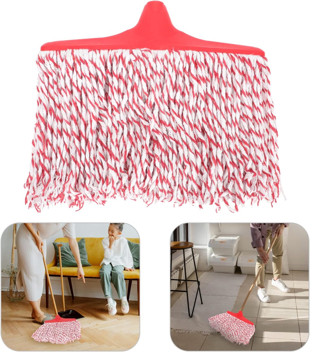 Ipetboom Reusable Wet Mop Head for Tile Marble
