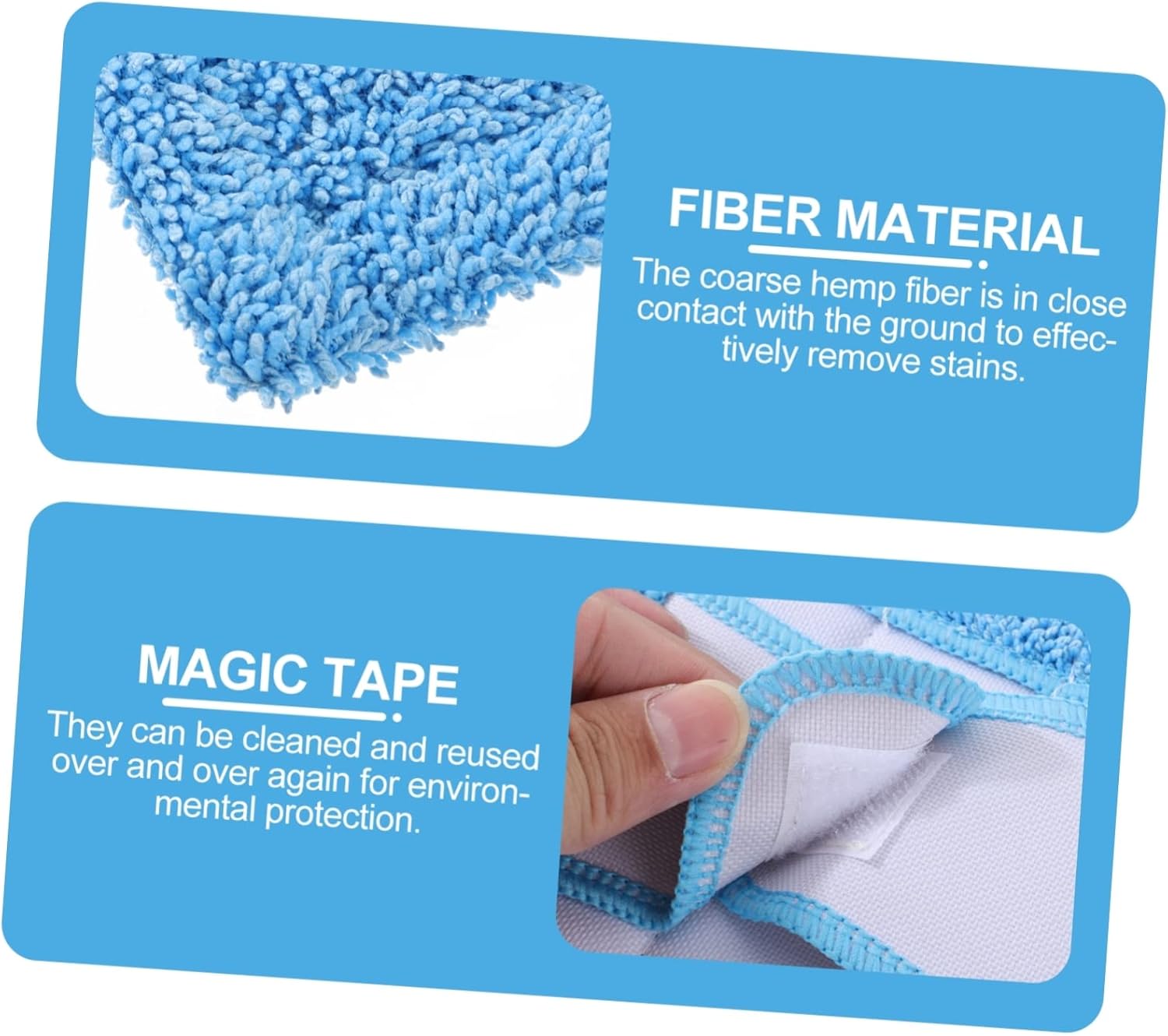 Ipetboom 2pcs Microfiber Mop Replacement Pads 1