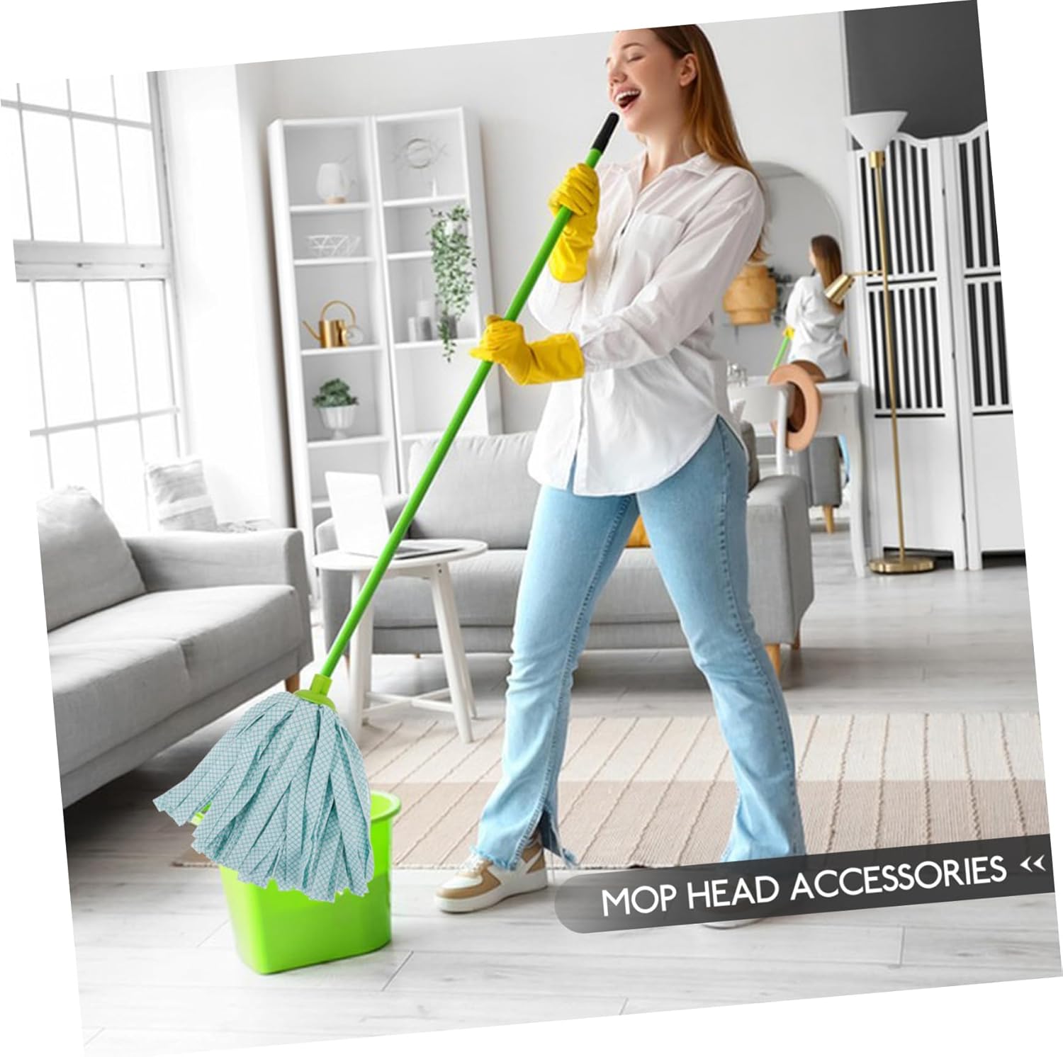 3pcs Washable Microfiber Mop Head Refills for Home Use