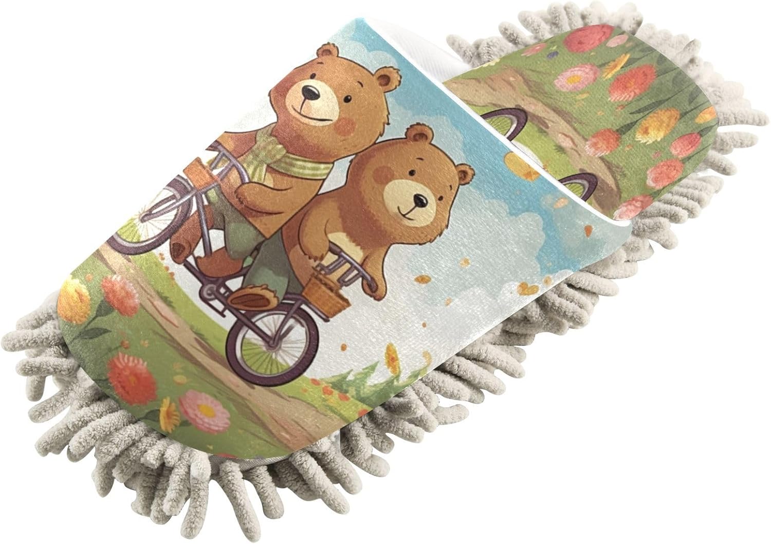 Bulletgxll Cartoon Bears Mopping Slippers - M
