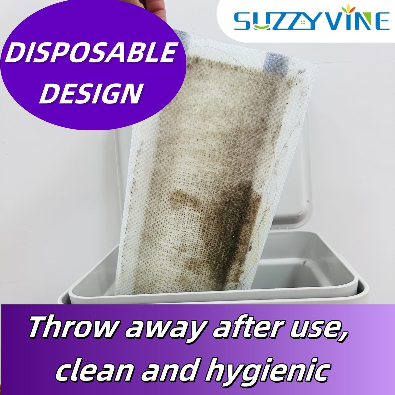 SUZZYVINE Wet Jet Mop Pads Refills 118 x 591 30 Count Multi-Surface