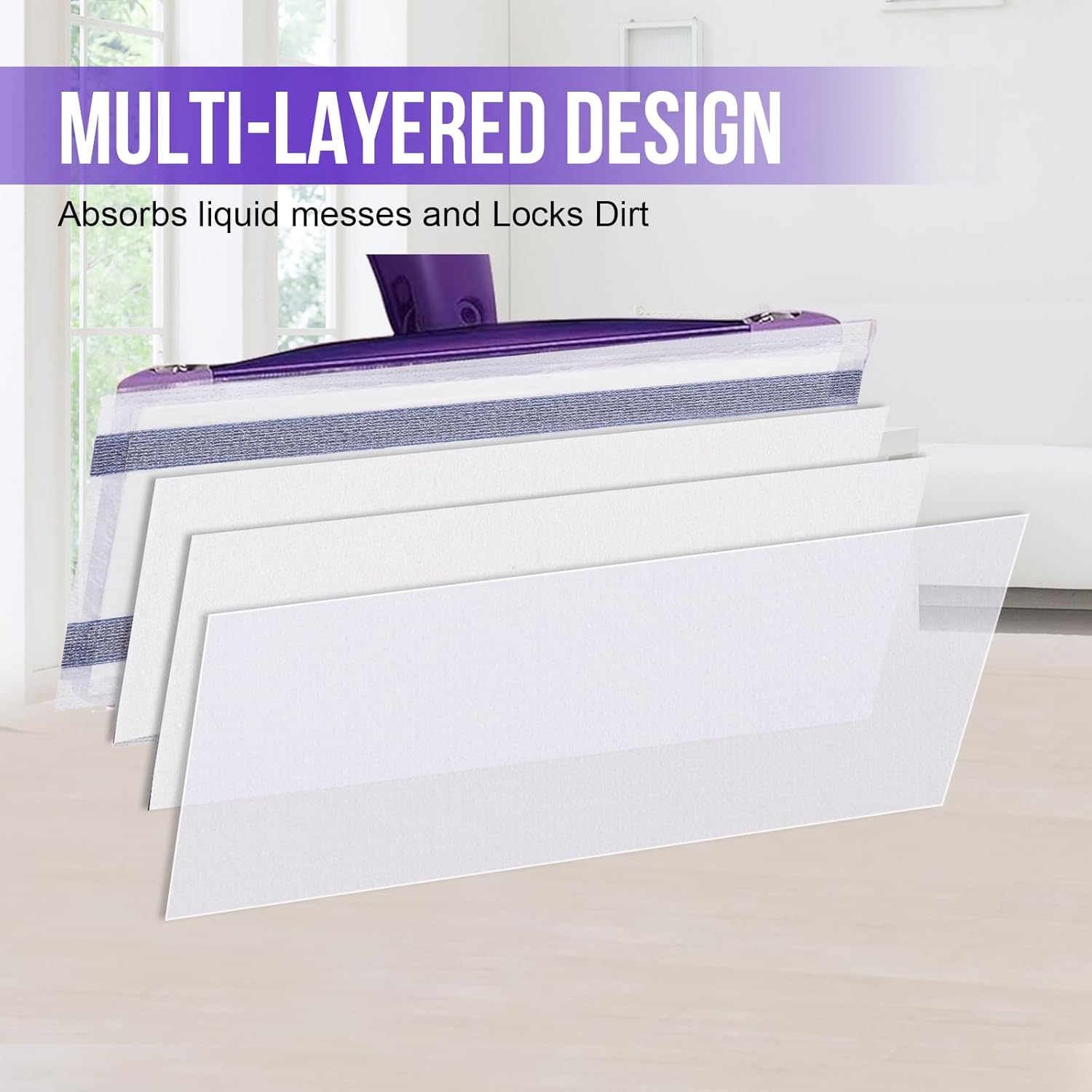 YHOVID Mopping Pad Refill for Wet Jet Mop 120 Pcs
