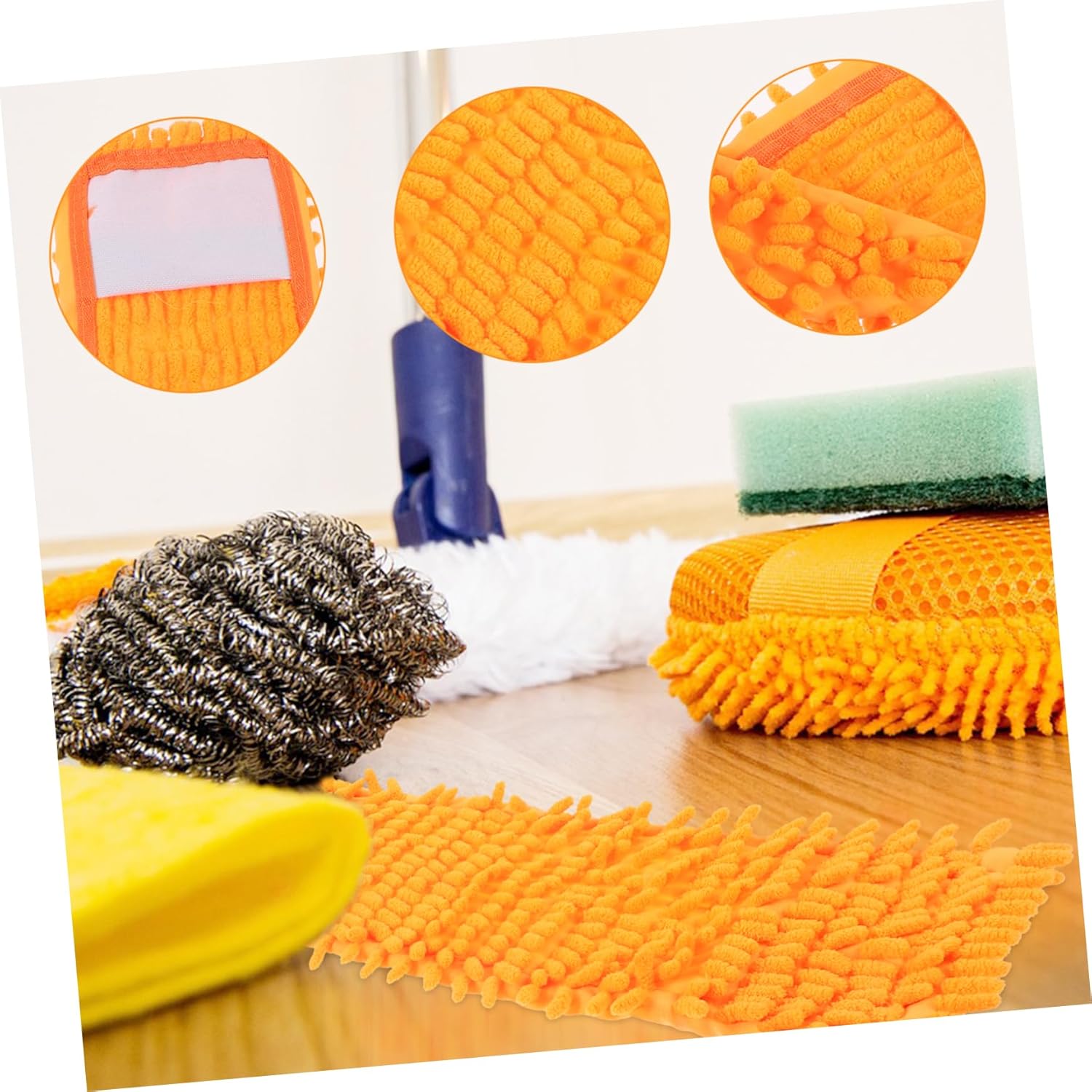 6pcs Water Absorption Mop Cloth Replacement for Home Use