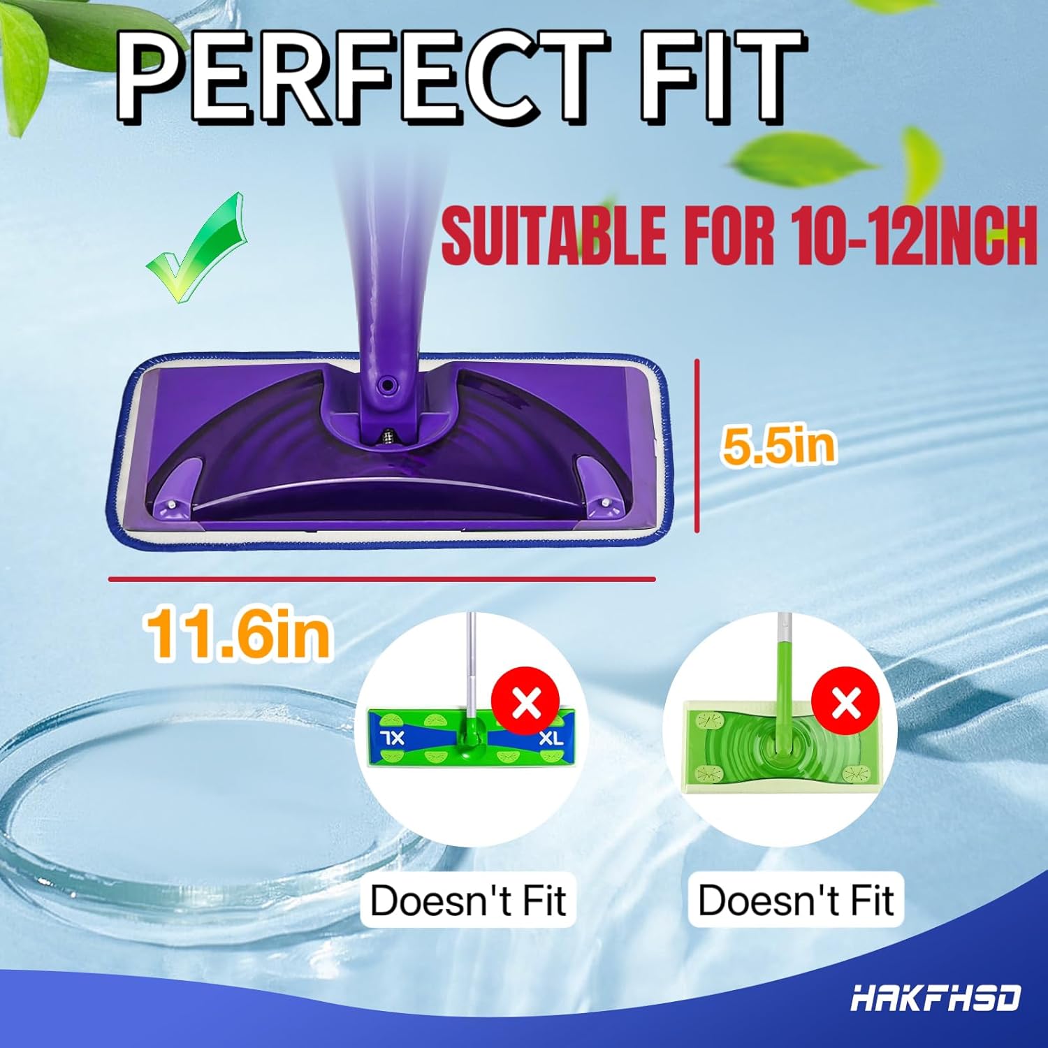 4 Pack Reusable Mop Pads for Swiffer Wet Jet