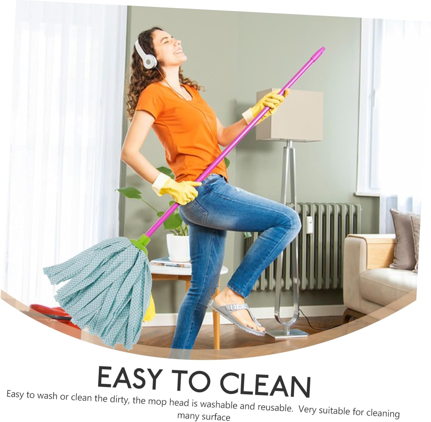 3pcs Microfiber Mop Head Replacements for Home Cleaning 1