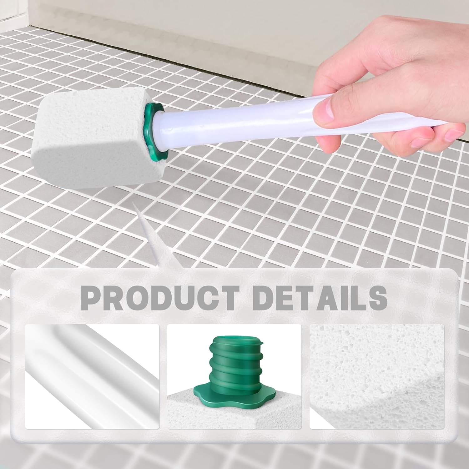 Xuelimei 12pcs Pumice Stones 2pcs Toilet Brush for Deep Cleaning