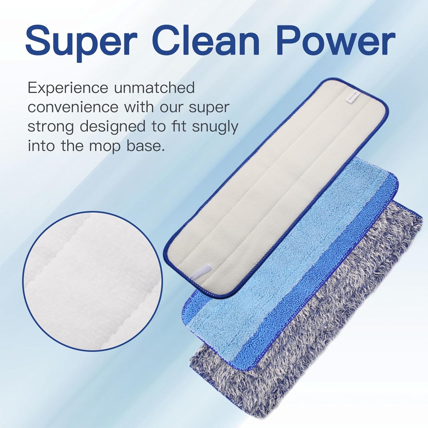 Fertilfy 6 Pack Mop Pads for Bona Mop Washable Reusable