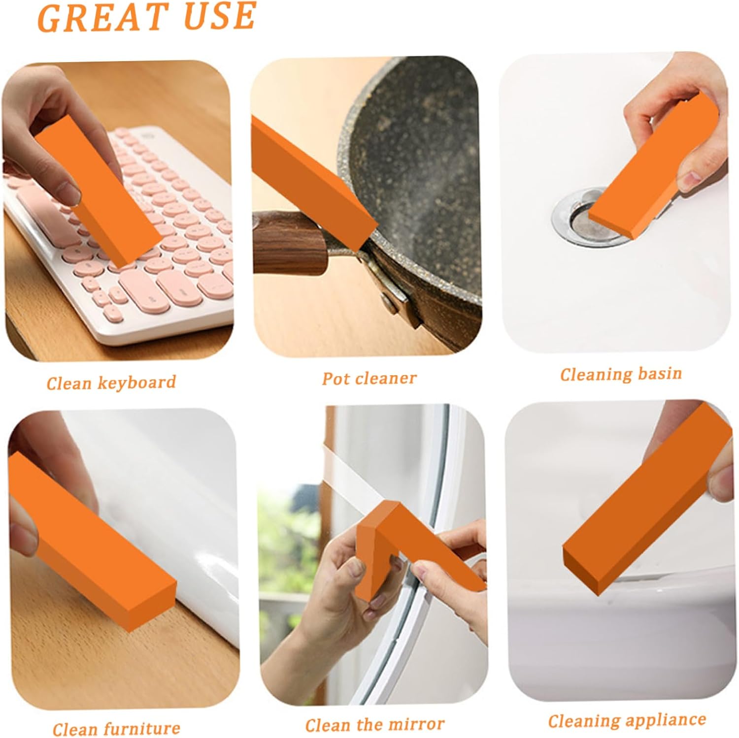 CUCUFA 5PCS Stainless Steel Rust Eraser Set