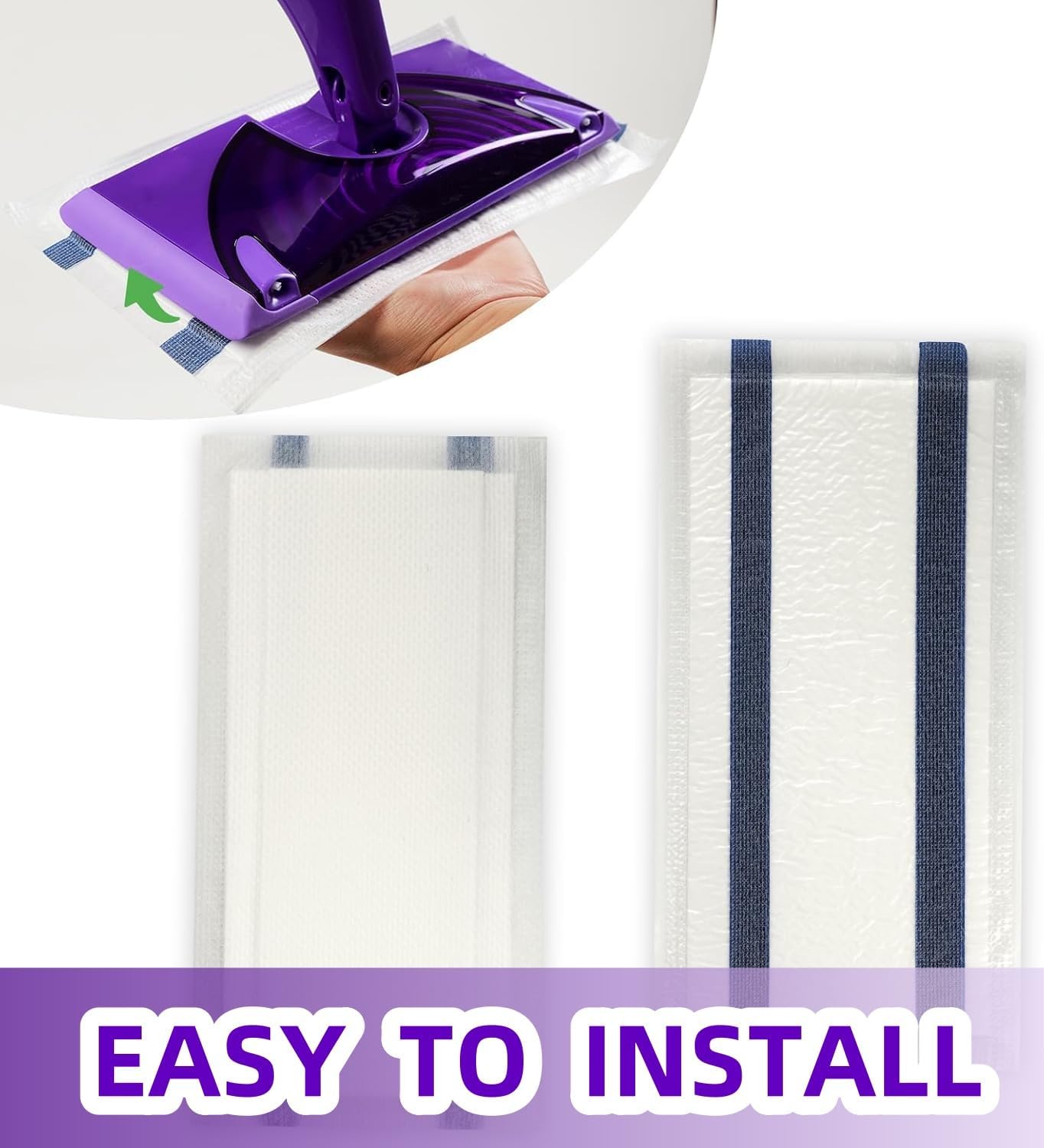 SUZZYVINE Wet Jet Mop Pads Refills 118 x 591 30 Count Multi-Surface