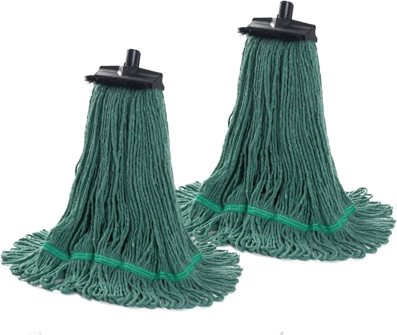 Matthew Heavy Duty Mop Head Replacement 2-Pack Green with Brush