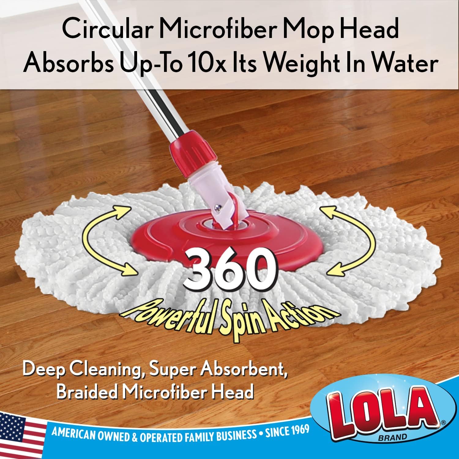 Lola Products Revolution Microfiber Spin Mop Refill