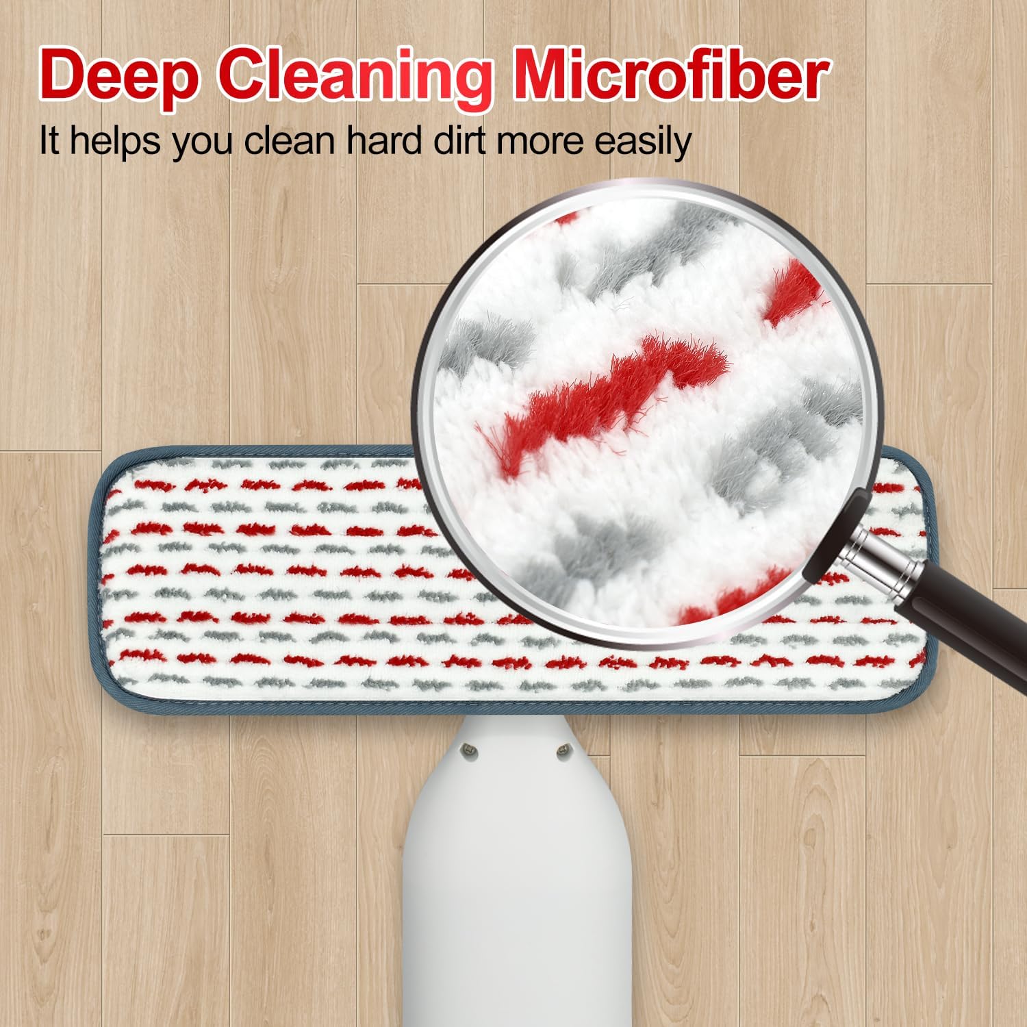 4 Pack Reusable Swiffer Power Mop Pads - Thicker Microfiber