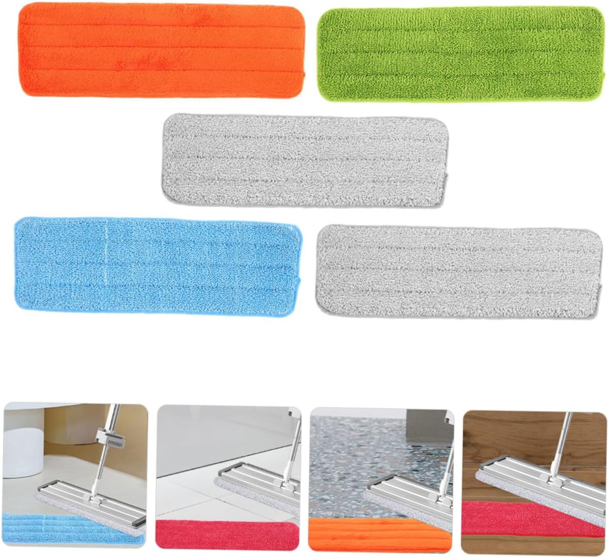 Ipetboom Easy Wash Mop Head 5pcs Replacement Pads