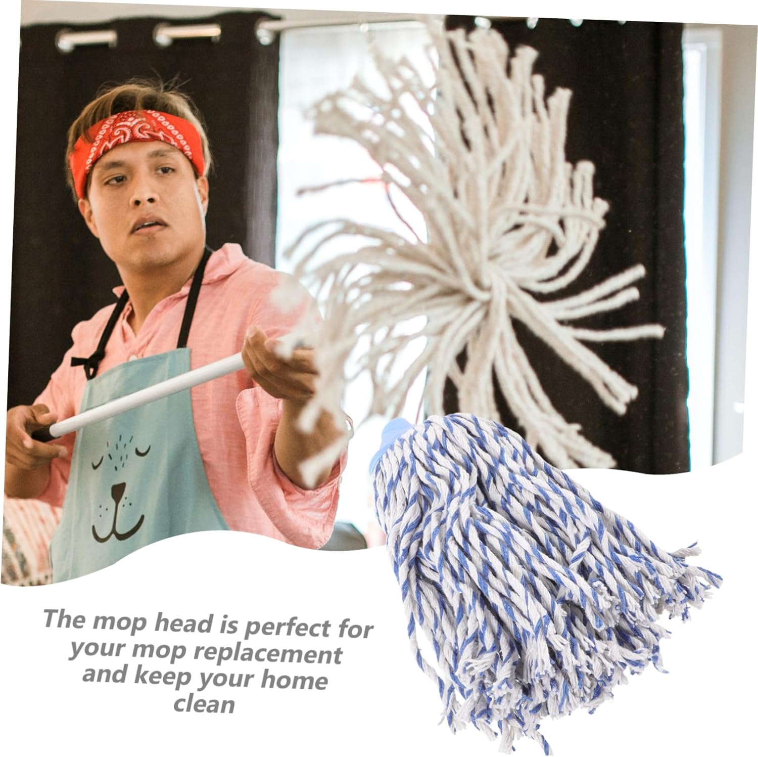 Ipetboom Water Absorption Mop Head Refill for Hardwood Tile Cleaning
