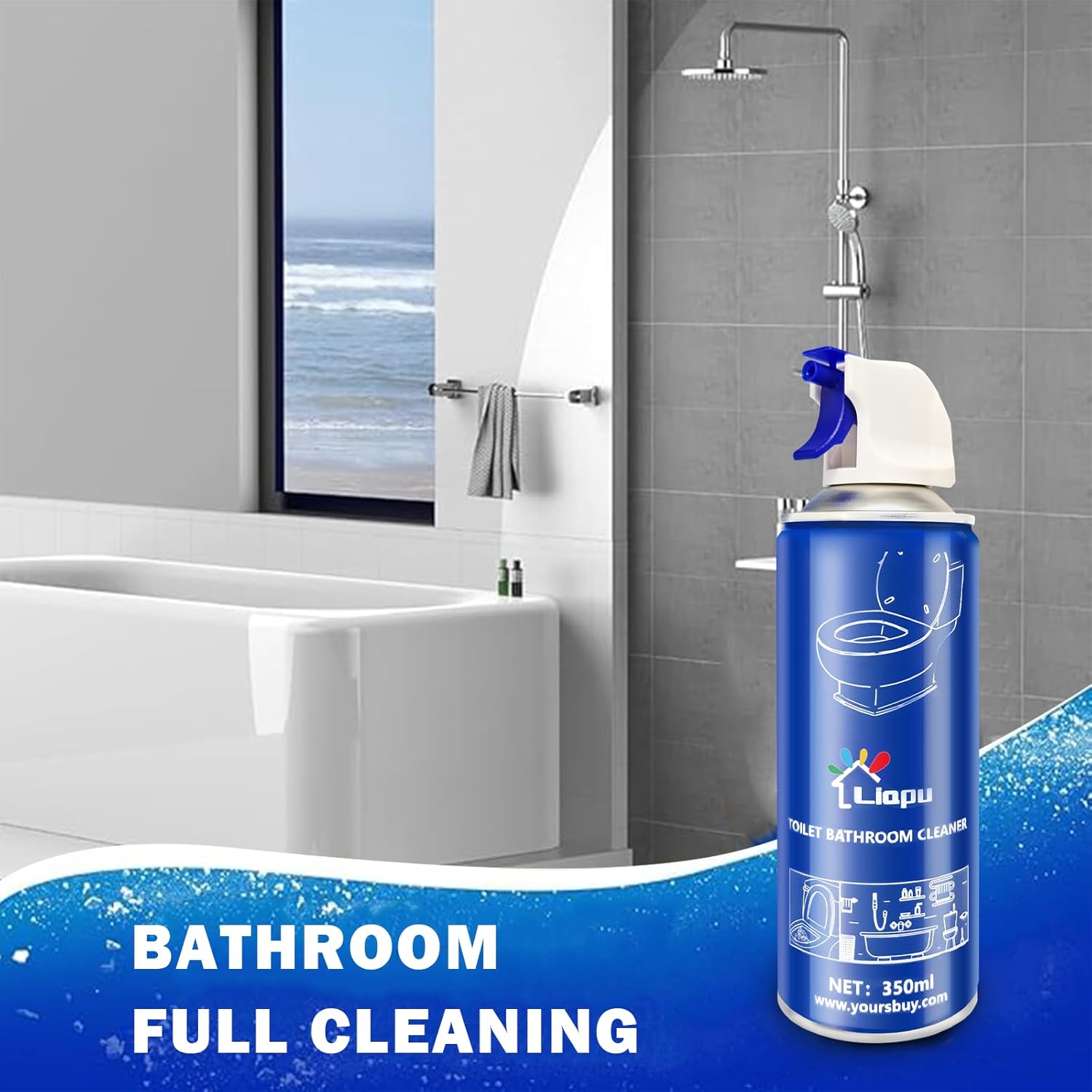 Liapu Toilet Bowl Cleaner with Fresh Mint Scent