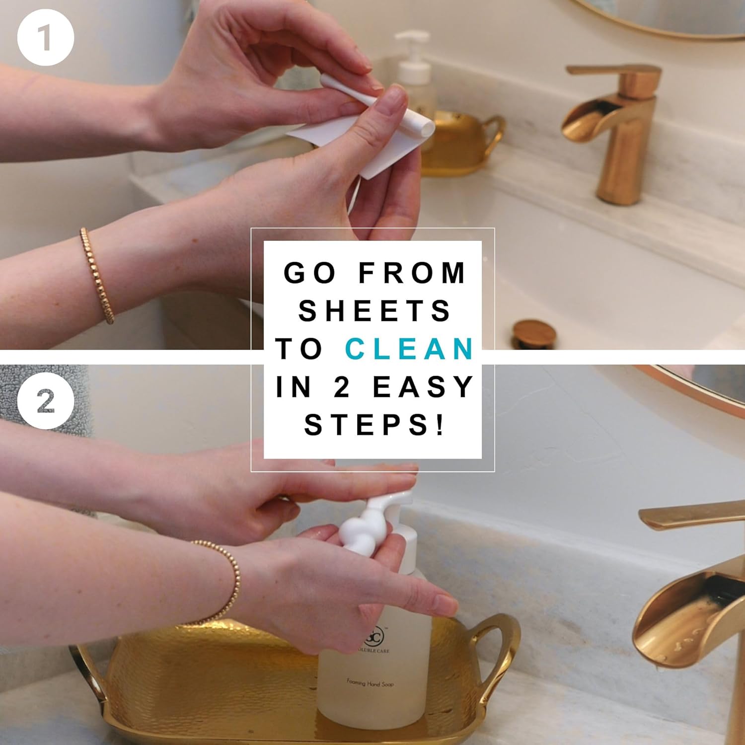 Soluble Care Sample Sheet Pack - Laundry Toilet Floor Hand Soap
