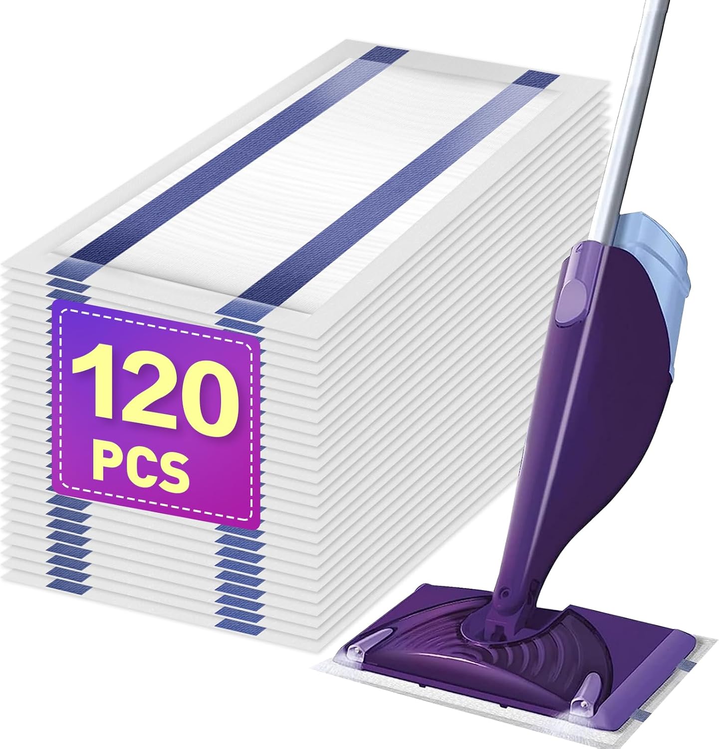 YHOVID Mopping Pad Refill for Wet Jet Mop 120 Pcs