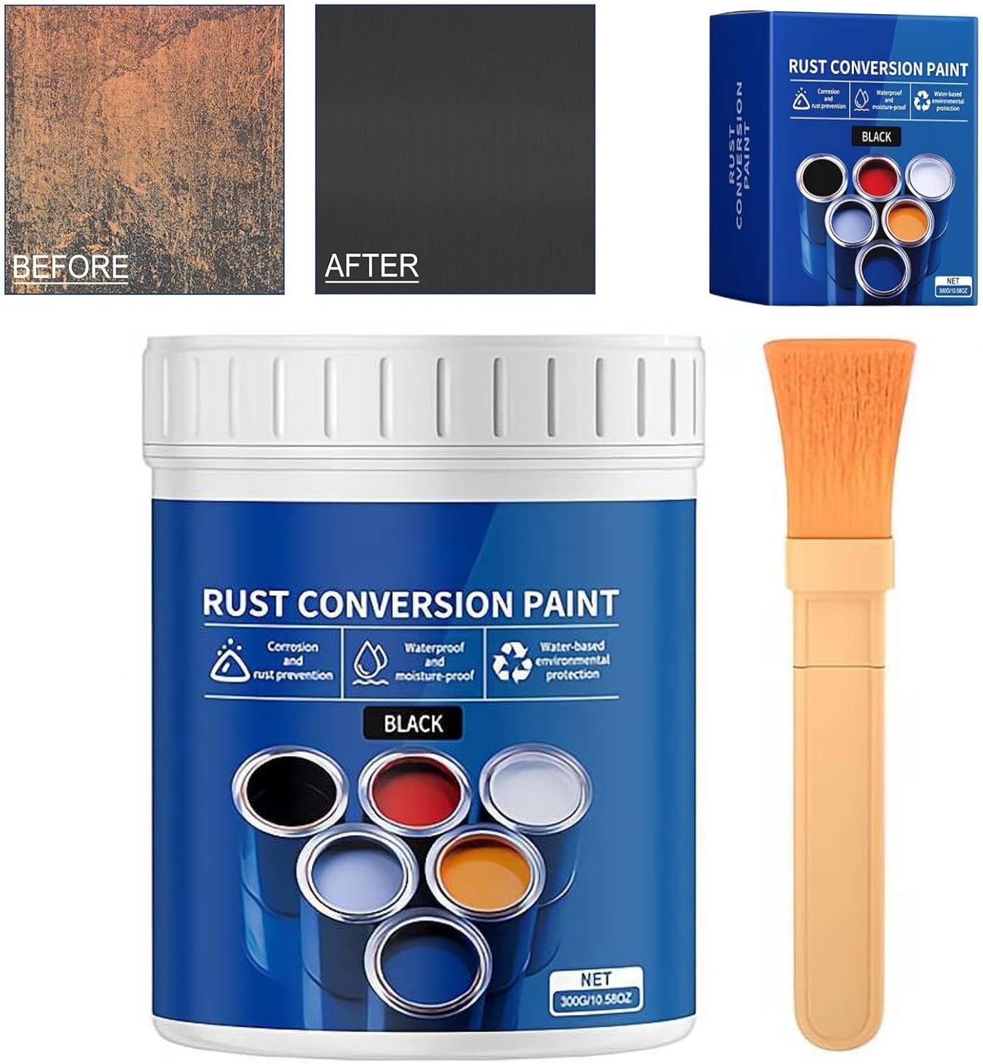 1058 oz Green Rust Converter Paint - 4 in 1 Rust Remover and Protection