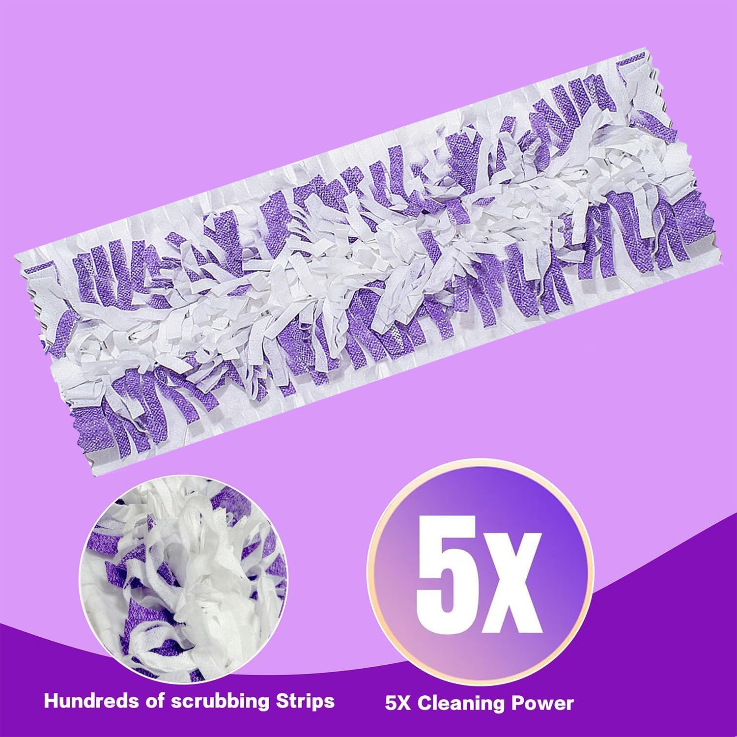 AWAYDD Disposable Mopping Pad Refills for PowerMop 25 Count Purple