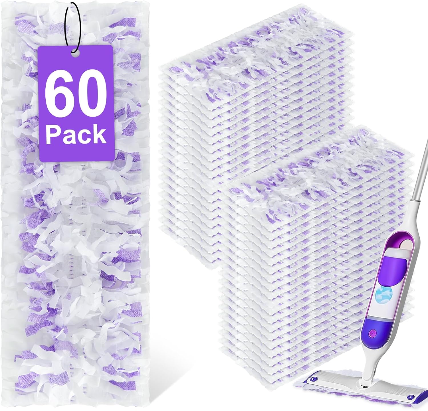 60 Count Swiffer Power Mop Refill Pads - Multi-Surface Cleaning