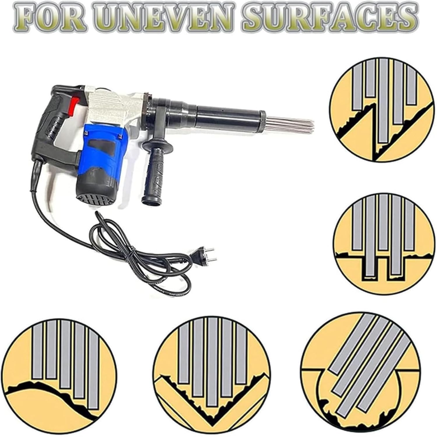 HEAXIY Electric Needle Scaler for Rust and Weld Slag Removal