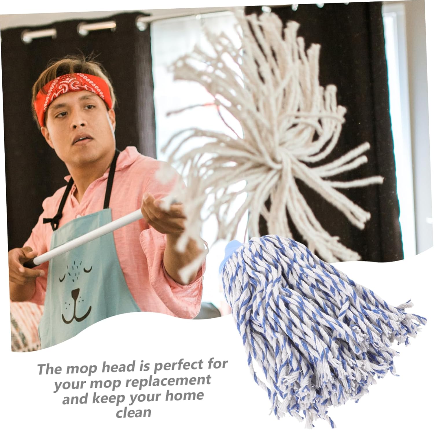 Minkissy Reusable Microfiber Mop Head