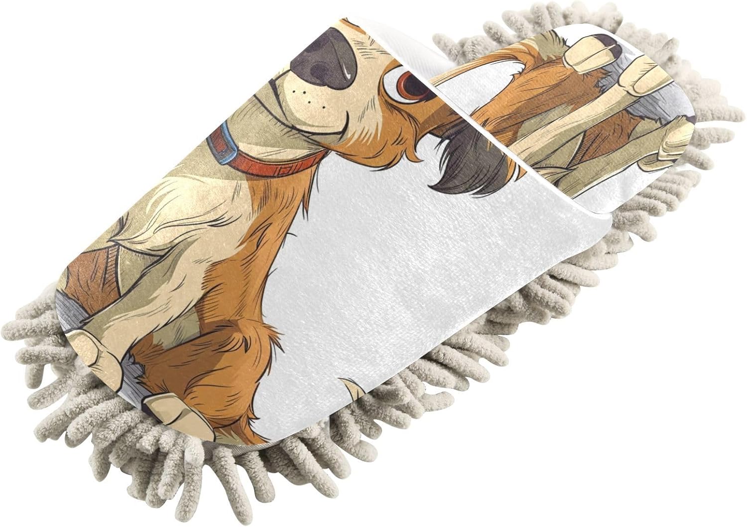Bulletgxll Cartoon Dog Mopping Slippers L Size