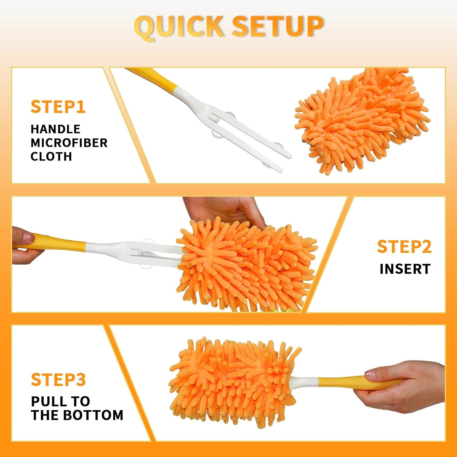REBLEU Reusable Duster Refill - 4 Pack for Swiffer Hand Duster