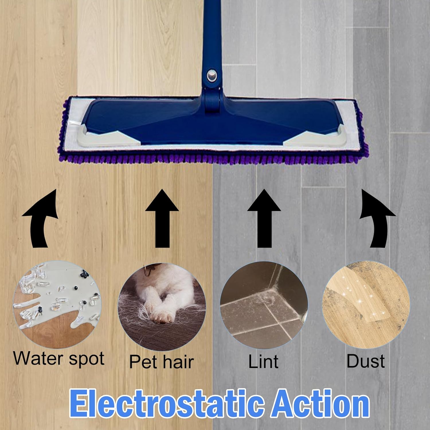 4 Pack ZIONYA Pet Microfiber Mop Pads for Bona Mops
