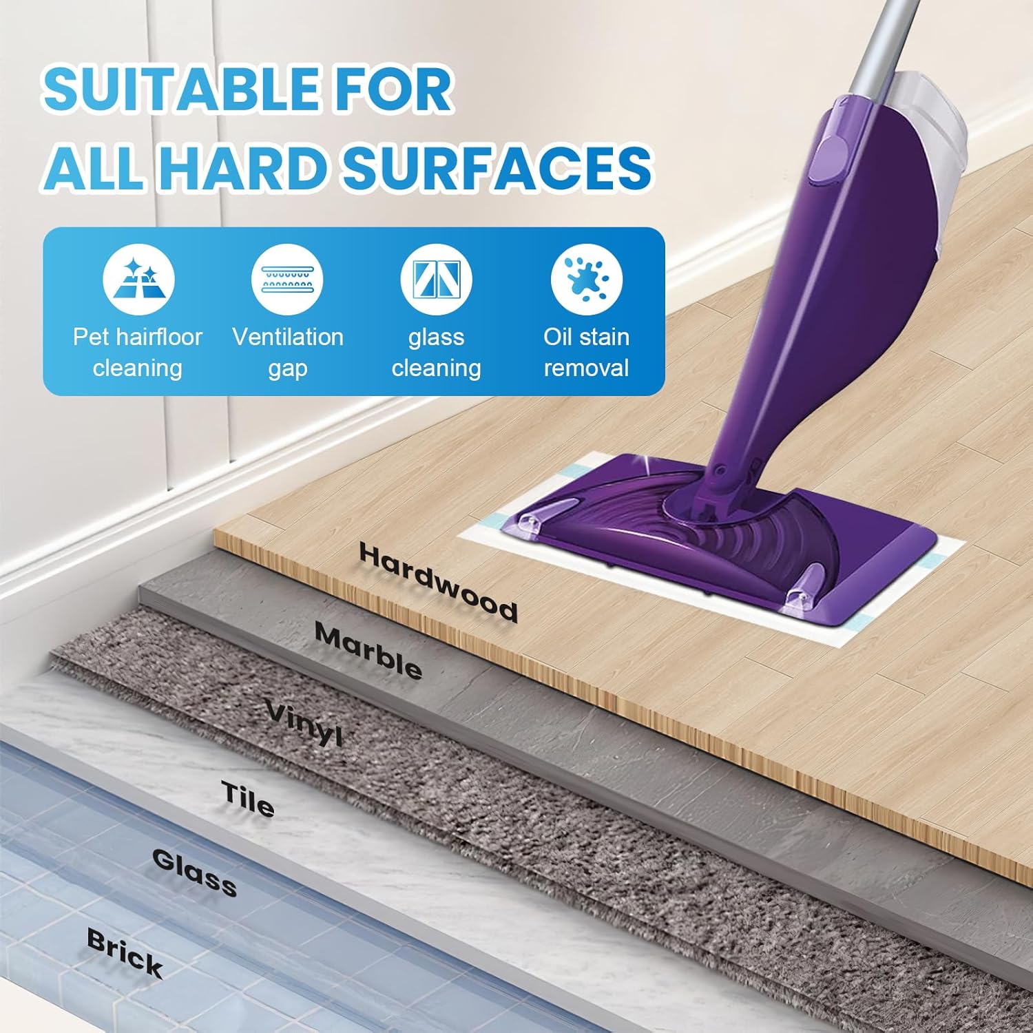60 Count Swiffer Wet Jet Mop Pad Refills - High Absorbent Cotton