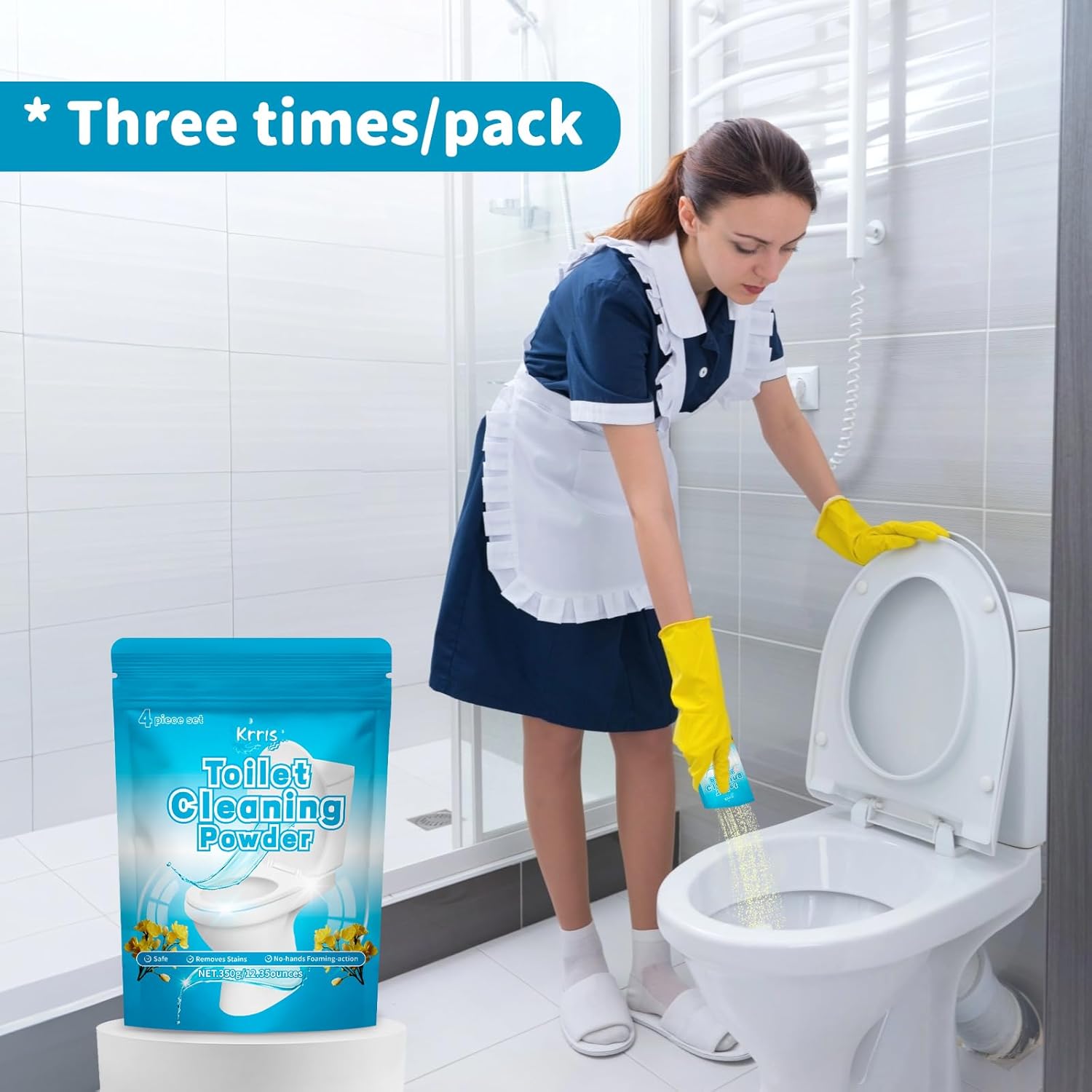Krris Cleaning Expert Daylily Foam Toilet Cleaner 4-Pack