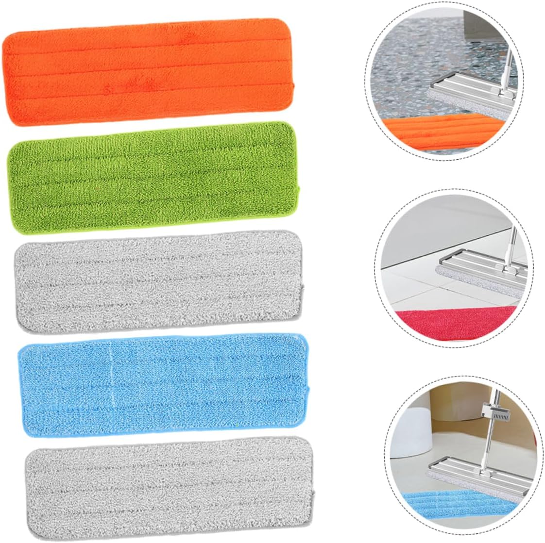 Ipetboom Easy Wash Mop Head 5pcs Replacement Pads