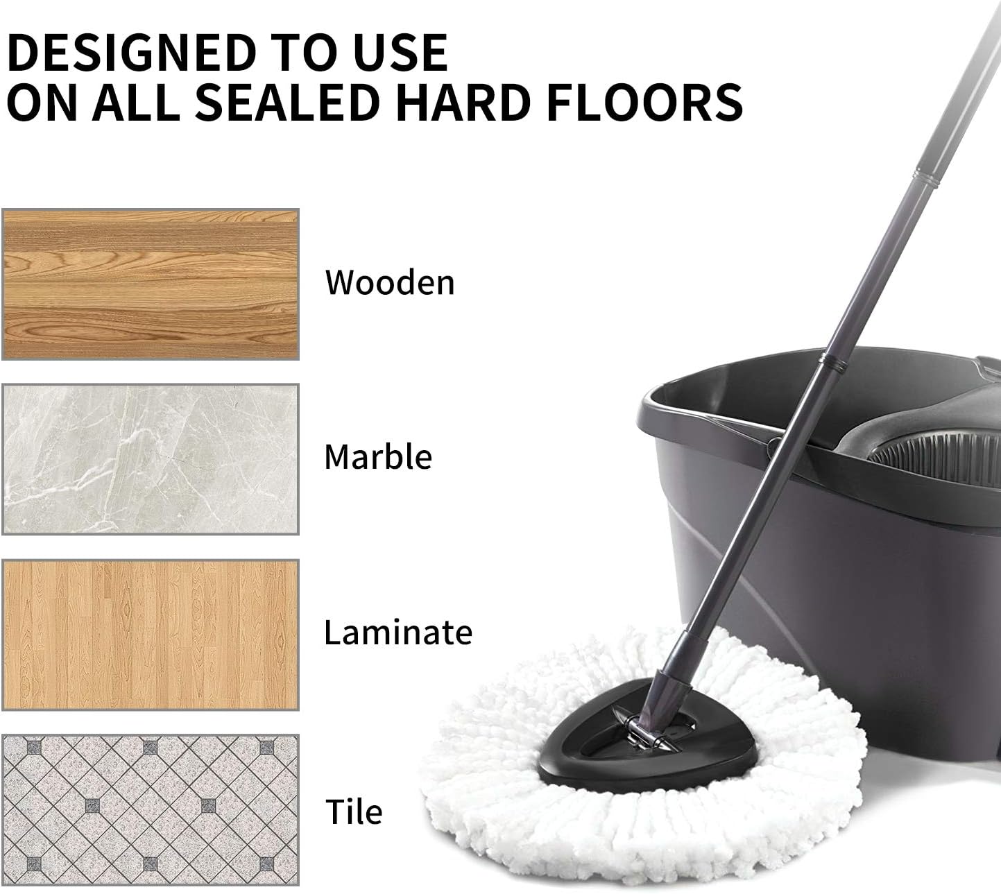 3 Pack DANGSHAN Mop Refills for Spin Mop