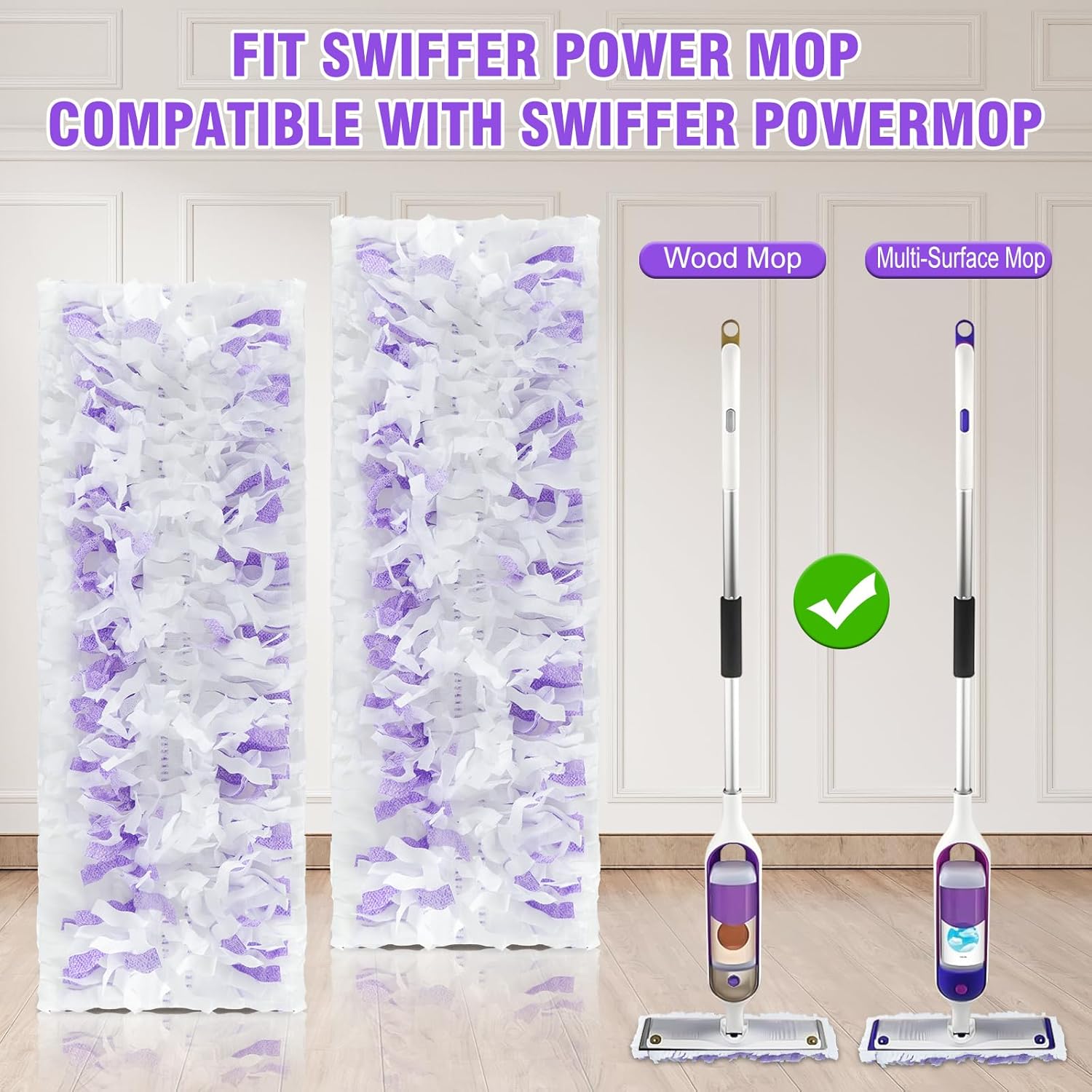 60 Count Swiffer Power Mop Refill Pads - Multi-Surface Cleaning