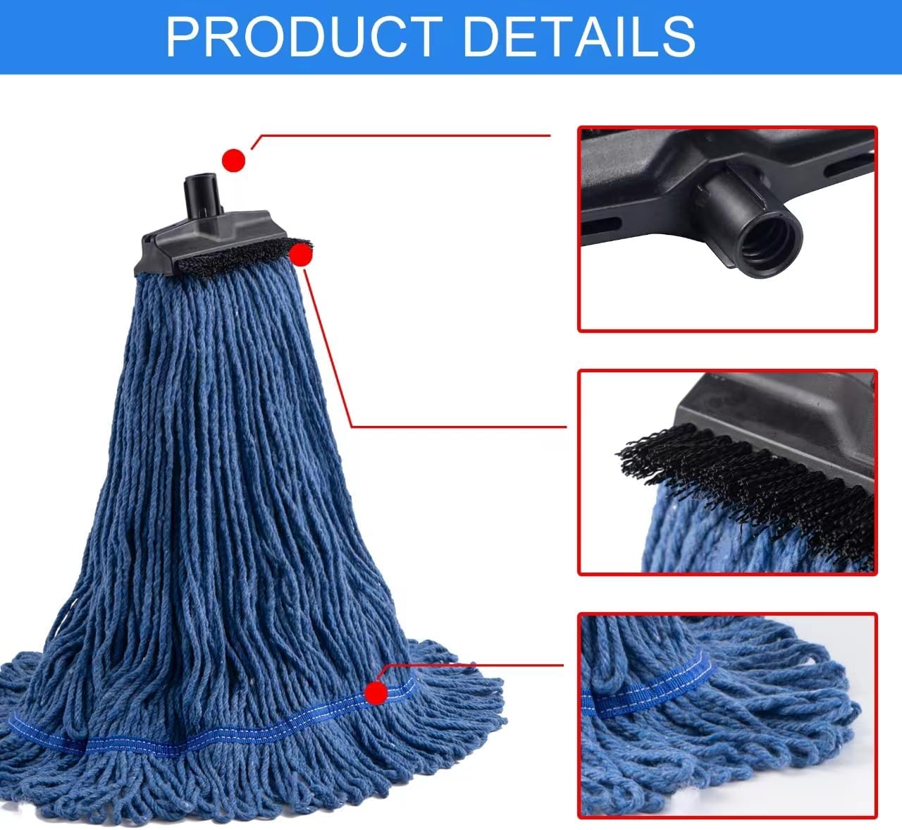 Matthew Heavy Duty Mop Head Replacement Pack of 6