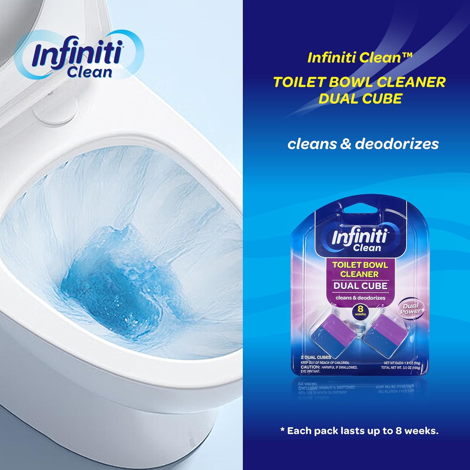 Infiniti Clean Toilet Cleaner Tablets 2 Count