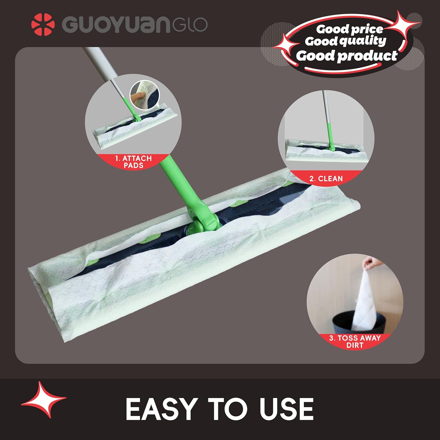 XL Dry Sweeping Cloths for Floor Cleaning 120 Counts