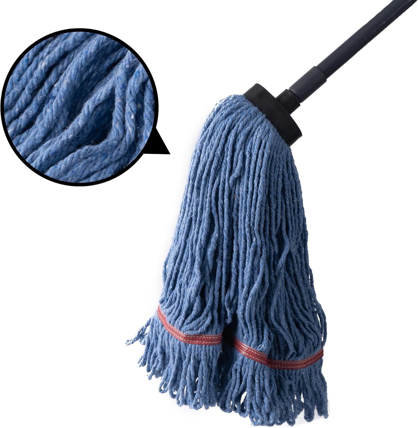 Heavy Duty Wet Mop with Screw Handle - 4 Sets