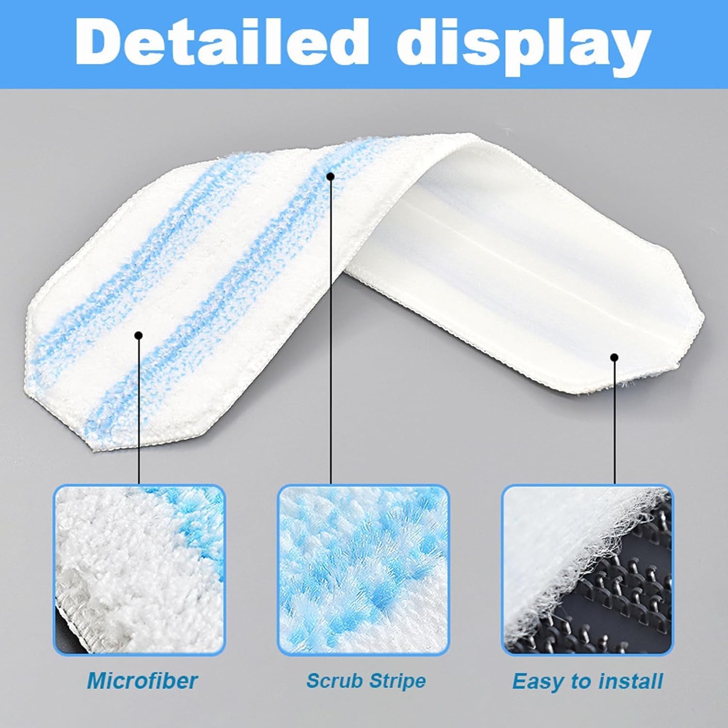 LAIZAA Mop Pads Replacements for O-Cedar H2prO Mop System 4 Pack
