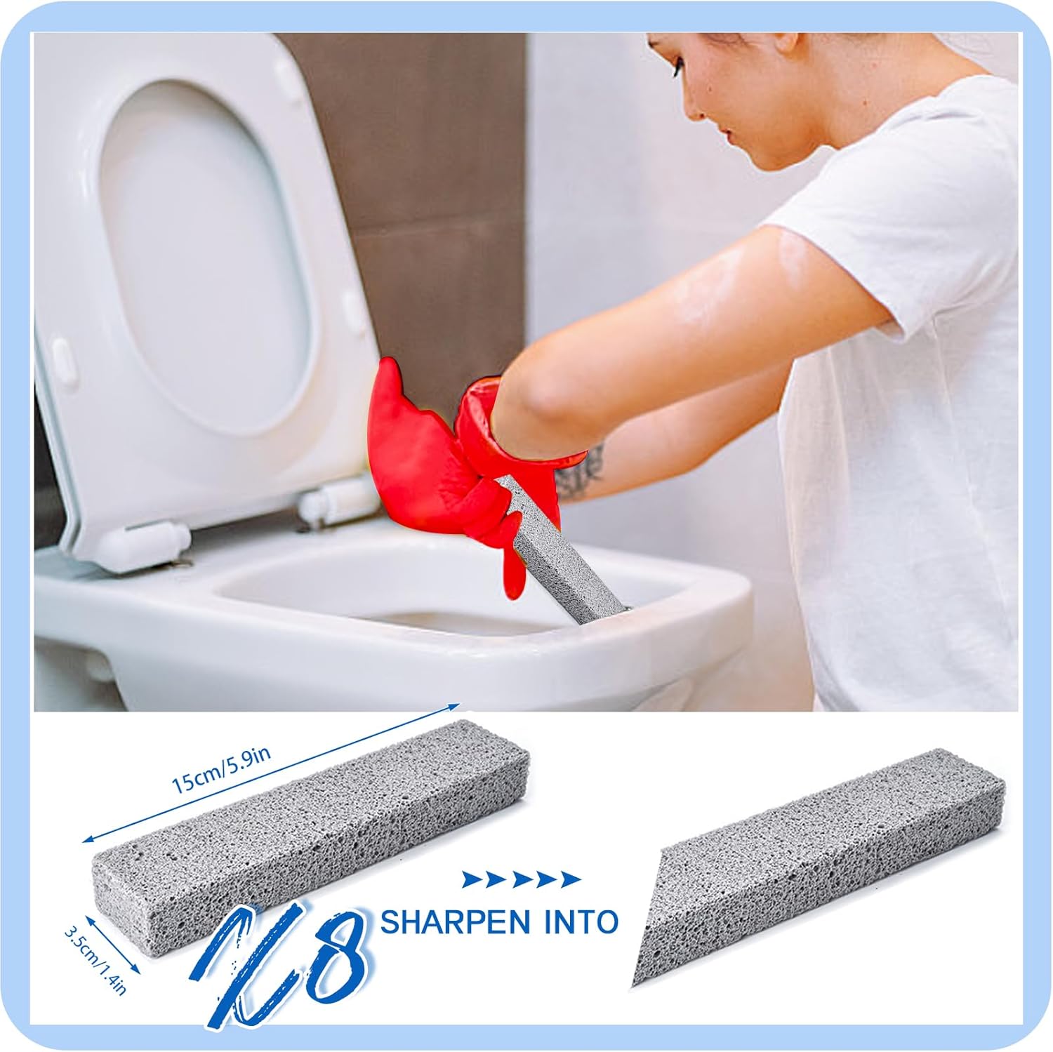 14Pcs Pumice Stone Toilet Cleaning Brush Set