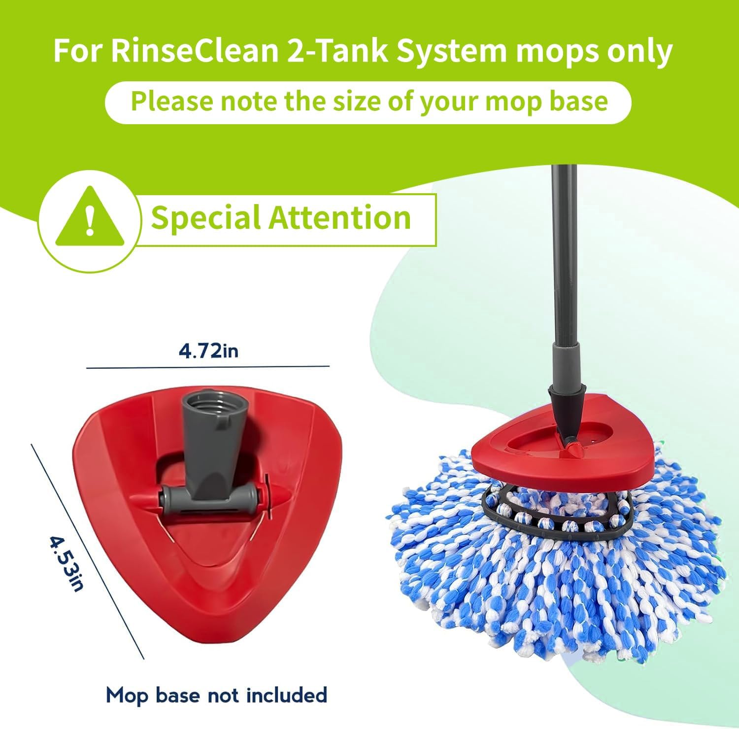 4 Pack Magicmops EasyWring Spin Mop Replacement Heads Blue