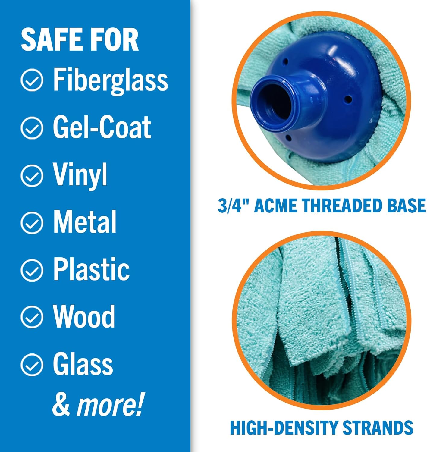 Better Boat Screw On Microfiber Mop Head Replacement 1
