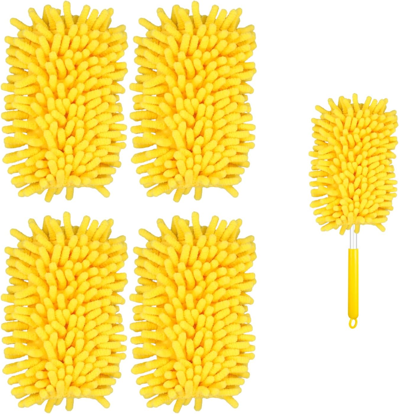 4pcs Microfiber Ceiling Fan Duster Refills Reusable