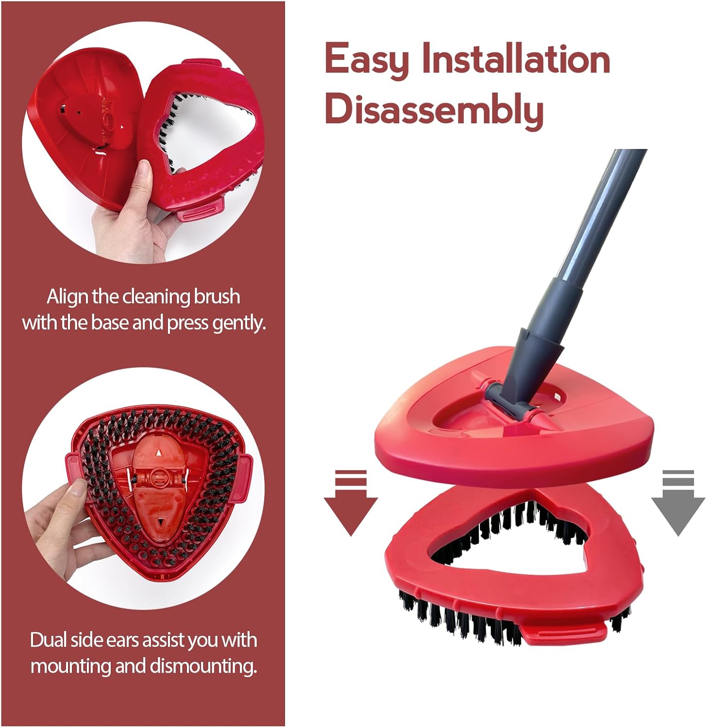 Spin Mop Scrub Brush Head 2 Pack for EasyWring 1-Tank System